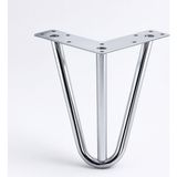 Uravas Store Martı 12 cm Krom Gümüş Metal Mobilya Ayağı Üçgen Modern Tasarım Koltuk Sehpa Masa Tv Ünitesi Uyumlu