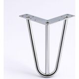 Uravas Store Martı 15 cm Gümüş Krom Metal Mobilya Ayağı Üçgen Modern Tasarım Koltuk Sehpa Masa Tv Ünitesi Uyumlu