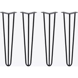 Uravas Store Martı Siyah Metal Sehpa Masa Ayağı 71 cm 4’lü Set Dayanıklı Mobilya Destek Ayağı Yükseltici Model
