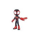 Uravas Store Marvel Spidey And His Amazing Friends Büyük Boy Miles Morales: Spider- Figürü, 22,5 Cm'lik Aksiyon Figürü, Okul Öncesi Oyuncakları