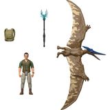 Uravas Store Mattel Jurassic World Rebirth Human & Dinosaur Figür Paketi, Dr Henry Loomis & Pteranodon, Film Doğru 3.75 Inç Ölçek, Muhtemel Koleksiyon