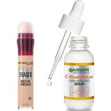 Uravas Store Maybelline New York Instant Anti Age Eraser Kapatıcı - 01 Light & C Vitamini Parlak Süper Aydınlatıcı Serum 30 ml Set
