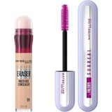 Uravas Store Maybelline New York Instant Anti Age Eraser Kapatıcı - 01 Light & Falsies Surreal Maskara Makyaj Seti