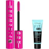 Uravas Store Maybelline New York Lash Sensational Firework Maskara & Mini Fit Me Matte - Poreless Matlaştırcı Makyaj Bazı Makyaj Seti