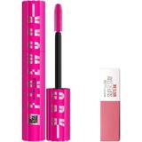 Uravas Store Maybelline New York Lash Sensational Firework Maskara & Mini Super Stay Matte Ink Likit Mat Ruj - 15 Lover Makyaj Seti