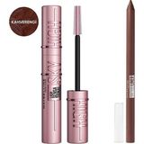 Uravas Store Maybelline New York Lash Sensational Sky High Kahverengi Maskara +Tattoo Liner Jel Göz Kalemi 911 Smooth Walnut (Kahverengi)