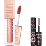 Uravas Store Maybelline New York Lifter Gloss Nemlendirici Dudak Parlatıcısı - 003 Moon & Mini Lash Sensational Sky High Cosmic Black Maskara Makyaj Seti