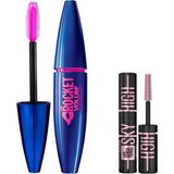 Uravas Store Maybelline New York Volum' Express Rocket Ekstra Siyah Maskara & Mini Lash Sensational Sky High Cosmic Black Maskara Makyaj Seti