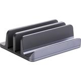 Uravas Store Mcstorey Laptop Standı Dikey Metal Stand MacBook ile Uyumlu Ergonomik Notebook Bilgisayar Tutucu Masaüstü Düzenleyici Alüminyum Gri