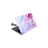 Uravas Store Mcstorey MacBook Air 13 Inç Kılıf Touch Id Uyumlu M1/ıntel Sert Kapak Tpu Lazer Baskılı Mermer Desen Ince Hafif Koruma A2337 A2179 A1932 Açık Pembe