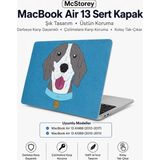 Uravas Store Mcstorey MacBook Air Kılıf 13 Inç A1369 A1466 Uyumlu Sert Kapak DOG01 Tasarım Ince Hafif Darbe Önleyici Hard Case Çizilmeye Dayanıklı Eski Kasa 2010-2017 Koruyucu Kapak Açık Mavi
