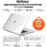 Uravas Store Mcstorey MacBook Pro 16.2 Inç Kılıf A2485 A2780 A2991 A3403 A3186 A3428 A3429 Uyumlu Kristal Parlak Şeffaf Sert Kapak Ince Hafif Koruyucu Crystal Clear Hard Case