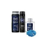Uravas Store Men Erkek Deep Dimension Duş Jeli 500ML, Tıraş Jeli 200ML ve Tıraş Sonrası Losyon 100ML, Lif Hediye