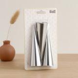 Uravas Store Metal Pasta Dekorasyon Kalıbı 3'lü (Çap 3.4 cm x 12 Cm)