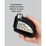 Uravas Store Mey Ithalat® 110 Db Alarm Disk Kilidi Motosiklet Scooter Bisiklet Güvenlik