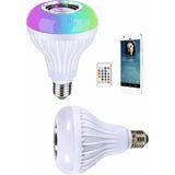 Uravas Store Mey Ithalat® Kumandalı Rgb LED Işık Bluetooth Hoparlör Ses Lambası Renkli Ampul