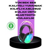 Uravas Store Mey Ithalat® Rgb Aydınlatmalı Kablosuz Bluetooth Kulaklığı