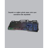 Uravas Store Mey Ithalat® Rgb Aydınlatmalı Klavye Mouse Seti – USB Bağlantılı, Türkçe Q, Ayarlanabilir Dpı, Ergonomik Yapı