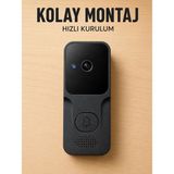 Uravas Store Mey Ithalat® Wi-Fi Akıllı Görüntülü Kapı Zili | Hd Kamera, Gece Görüşü ve Telefon Bildirimli