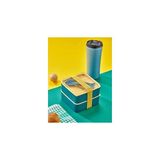 Uravas Store Mhk Prime Pratik ve Şık Beslenme Kutusu 2 Katlı Bölmeli, Kaşıklı ve Çatal Setli, Taşınabilir Gıda Saklama Kabı Yeşil