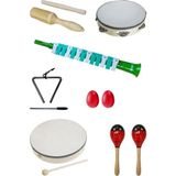 Uravas Store Midex Örf Aletleri Seti Under Paket-2 Marakas Melodika Zilli Tef Çelik Üçgen Vurmalı Çalgı (7 Parça)