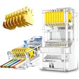 Uravas Store Mn6 MN116F Cat6 Jack/20 Adet-Ez Yeni Nesil RJ45 Konnektör-8p/8c Açık Uçlu SOKET/RJ45 Jack (20)