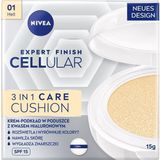 Uravas Store Nıvea Cellular Expert Finish Cushion Renkli Yüz Bakım Kremi 15ML, SPF15 Güneş Koruyucu, Açık Ton, Nemlendirici, Doğal Renk,hyaluron,kolajen