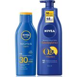Uravas Store Nivea Güneş Losyonu SPF30 200 ML+Q10 Sıkılaştırıcı Vücut Sütü 400 ml