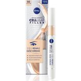 Uravas Store Nıvea Hyaluron Cellular Filler Renkli Göz Bakım Kremi 4 Ml, Orta Ton, Göz Altı Kapatıcısı, Nemlendirici