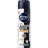 Uravas Store Nıvea Men Erkek Sprey Deodorant Black&white Invisible Güçlü Etki 150 Ml, 72SAAT Anti Perspirant Terleme ve Ter Kokusuna Karşı Koruma,kıyafetlerde Leke Karşıtı