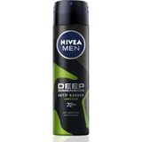 Uravas Store Nıvea Men Erkek Sprey Deodorant Deep Dimension Amazonia 150ML, 72 Saat Anti-Perspirant Ter Koruması