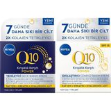 Uravas Store Nıvea Q10 Power Kırışıklık Karşıtı Gündüz Bakım Kremi, SPF15,50ML ve Q10 Power Gece Bakım Kremi 50ML