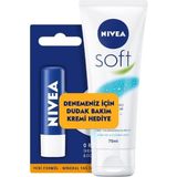 Uravas Store Nıvea Soft El ve Vücut Kremi 75 ml + Lip Essential Dudak Bakımı 4,8 gr