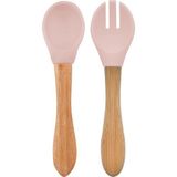 Uravas Store Oioi Basıcs Mama Kaşığı + Çatal - Pinky Pink