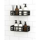Uravas Store Orret Home 2 Adet Yapışkanlı Banyo Organizer Duş Rafı – Delmeden Montaj, Su Geçirmez Banyo ve Mutfak Duvar Organizeri,suya Dayanıklı Pratik Saklama Rafı 12X27X6.5 cm