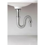 Uravas Store Orret Home 80 cm Krom Körüklü Lavabo Gider Borusu – Esnek Metal Lavabo Sifon Hortumu, Uzatılabilir Gider Borusu, Banyo ve Mutfak Lavaboları Için Dayanıklı Sifon Bağlantı Hortumu