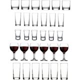 Uravas Store Paşabahçe 30 Parça Mega Set Istanbul Viski Rakı Shot Votka ve Şarap Bardağı Seti