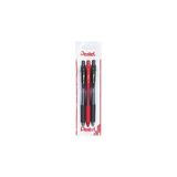 Uravas Store Pentel Energel 0.7 mm Likit Roller Kalem 2xsiyah/1xkırmızı 3'lü Set