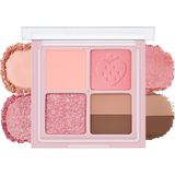 Uravas Store Peripera Mat, Parıltılı Tonlarda 5'li Far Paleti Ink Pocket Shadow Palette (07 Spring Strawberries)