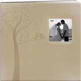 Uravas Store Pioneer Photo Albums Fotoğraf Albümleri MB-10EW Postbound Kabartmalı Suni Deri Çerçeve Kapak Düğün Hafıza Defteri, x 30,48 Cm, Ağaç, Bej, 12X12 Inç