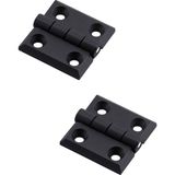 Uravas Store Plastik Yaprak Menteşe 30X30 mm Dayanıklı 2 Adet Set Küçük Dolap Çekmece Kapak Mobilya Menteşe