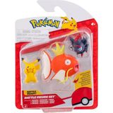 Uravas Store Pokémon Battle 3'lü Figür Oyuncak Seti PKW4090 Pikachu-Magikarp-Zorua