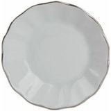 Uravas Store Porland Platin Yaldızlı Çay Tabağı Platinbeyaz