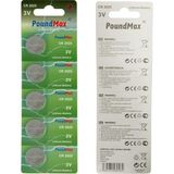 Uravas Store Poundmax 5 x CR2025 Lityum Düğme Pil, 3 V Pil, Sızdırmaz, Cıva Içermez, Uzun Ömürlü – Elektronik Küçük Cihazlar, Araba Anahtarları, Uzaktan Kumandalar, Tıbbi ve Akıllı Ev Cihazları Için