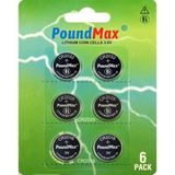 Uravas Store Poundmax Süper Karışık CR2032 CR2025 CR2016 3 V Lityum Düğme Pil (6'lı Paket)