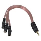 Uravas Store Powermaster PM-12283 3.5mm Stereo 3x Dişi Kulaklık Çoklayıcı (3 Boğumlu - 20 Cm)