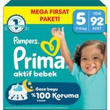 Uravas Store Prima Aktif Bebek Mega Fırsat Paketi 5 Beden 92 Adet