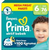 Uravas Store Prima Aktif Bebek Mega Fırsat Paketi 6 Beden 76 Adet
