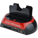 Uravas Store Primex PX-385 Harici USB 2.0 2.5/3.5 Ide + Sata HDD Docking, Kart Okuyuculu Harddisk Okuma Adaptörü, Eski Ide Sata Disk Veri Aktarım Çevirici, Pc Laptop Teknik Servis Için Harici Disk Bağlantı Aparatı