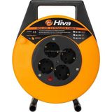 Uravas Store Proalet Makaralı Seyyar Kablo, 3x1,5 Mm², Dayanıklı Uzatma Kablosu, Dörtlü Prizli, Elektrik Kablosu, Iç Mekan, Dış Mekan Kullanımına Uygun, Endüstriyel Tip, Taşınabilir Enerji Dağıtım Tamburu (10 M)